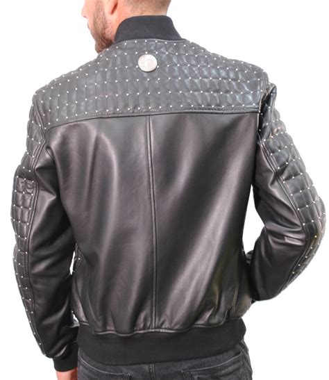 veste cuir versace homme